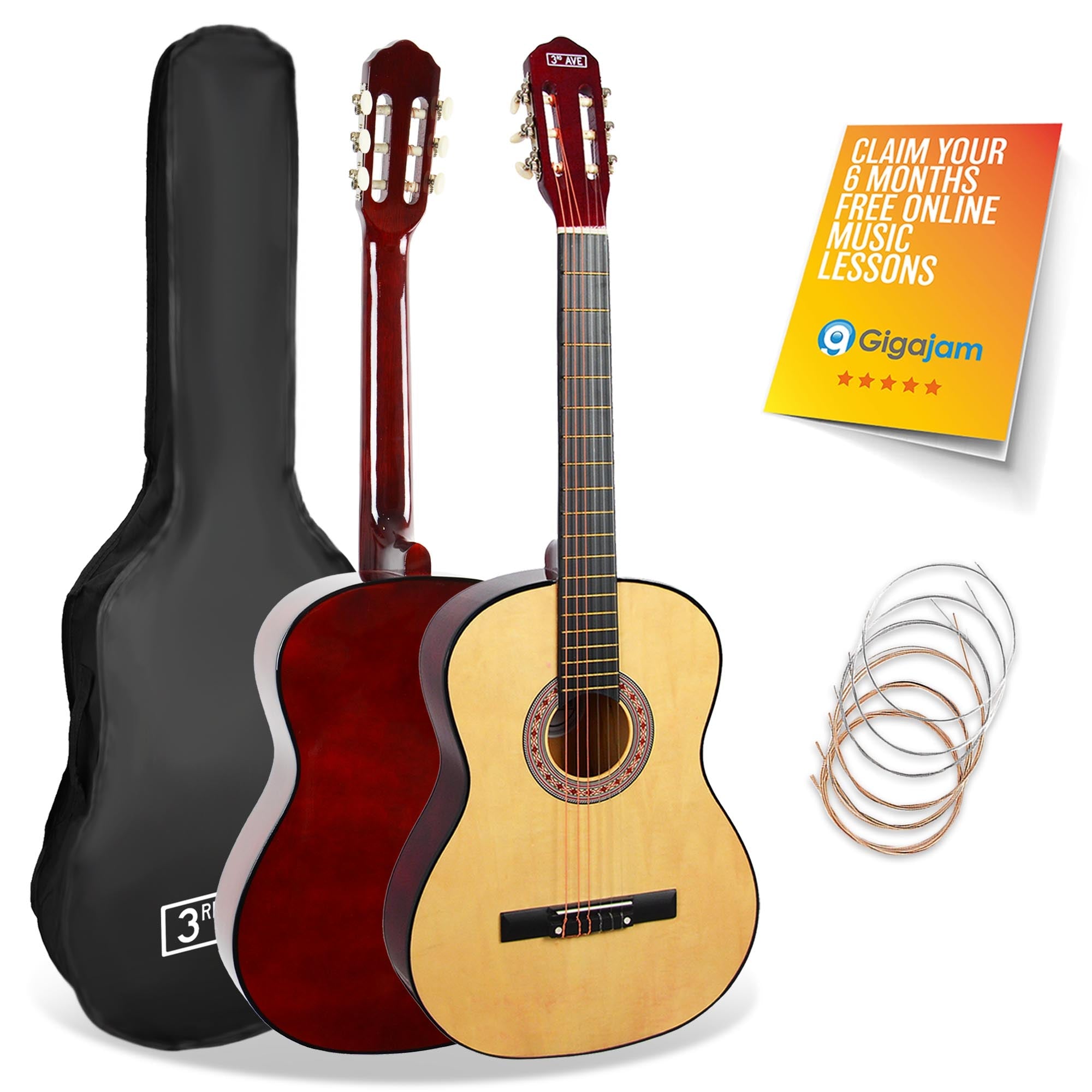 3rd Avenue 3/4 Size Classical Guitar Pack - Rental