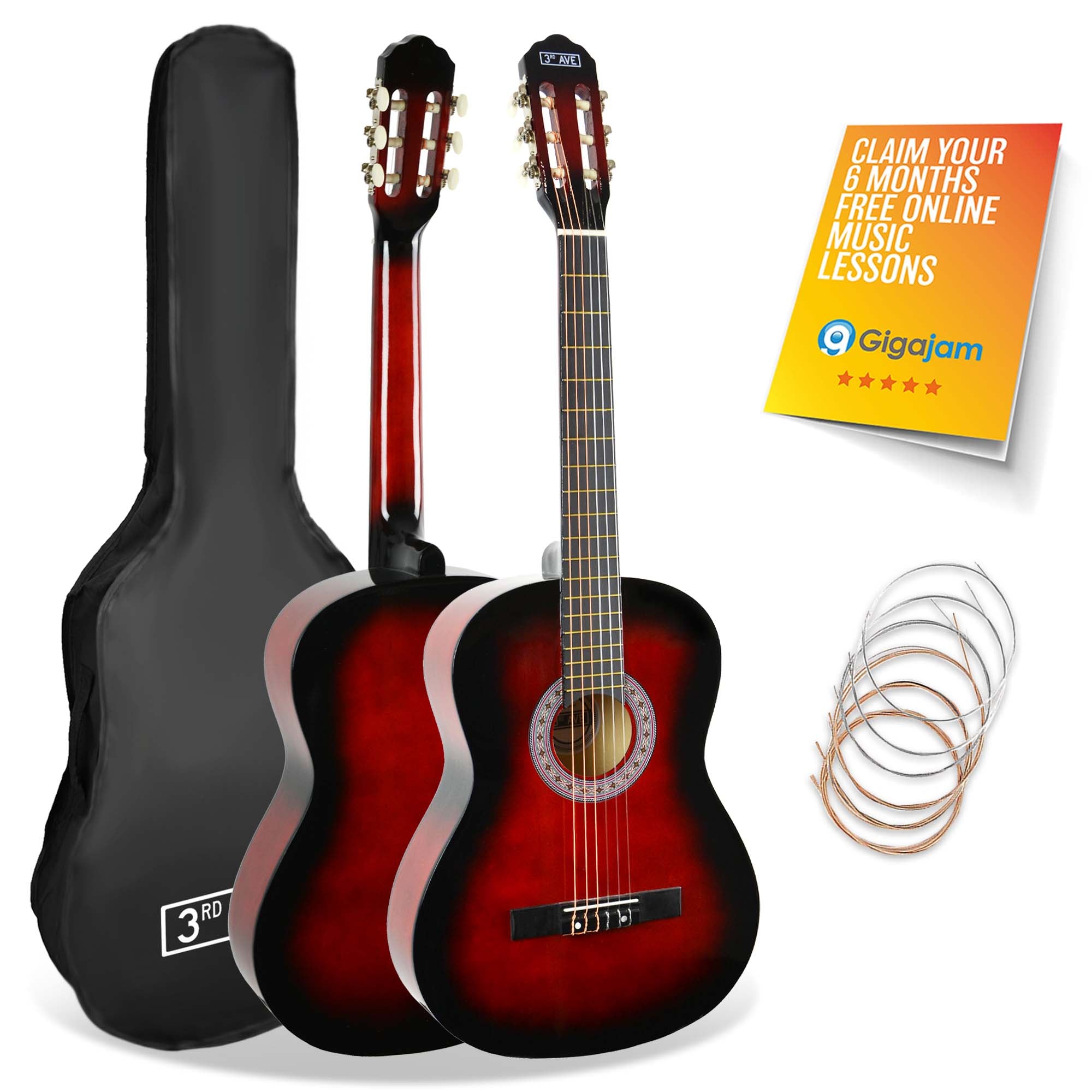 3rd Avenue 3/4 Size Classical Guitar Pack - Rental