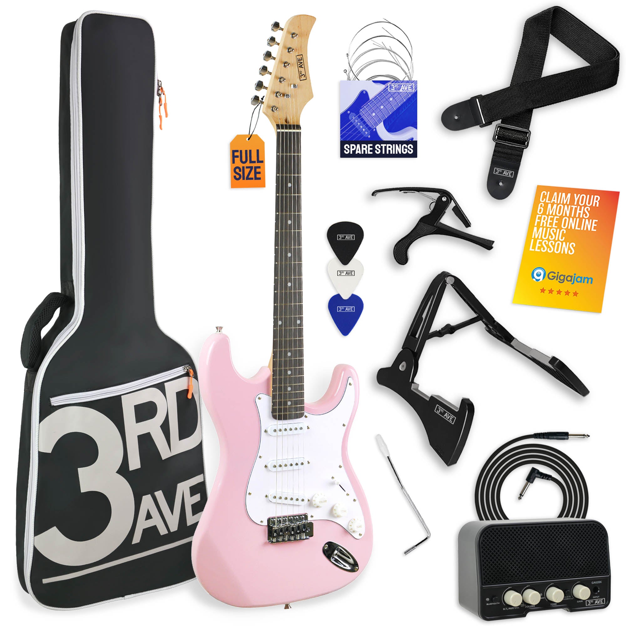3rd Avenue Full Size Electric Guitar Pack with Amp - Rental